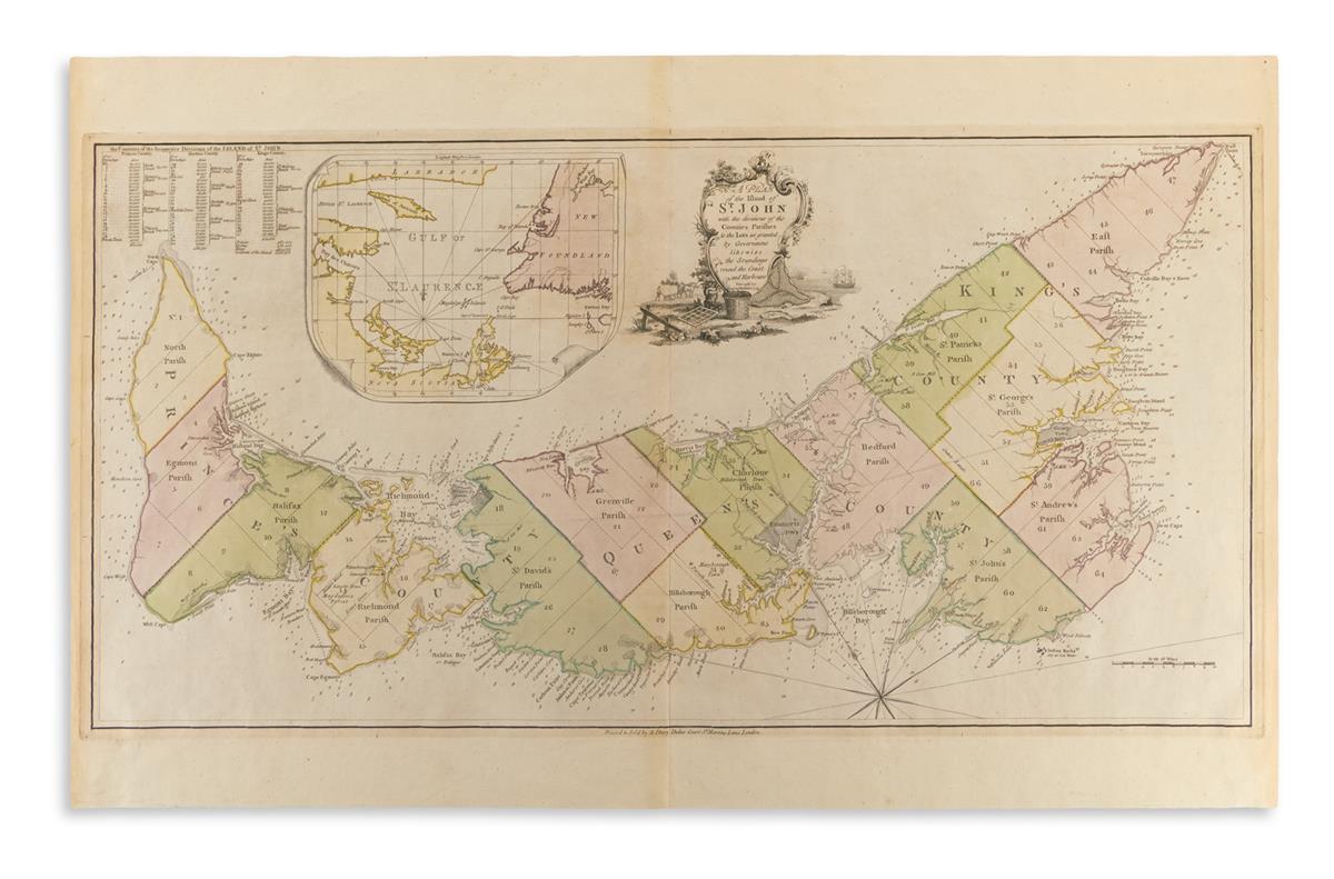 (CANADA.) Holland, Samuel; and Jefferys, Thomas. A Plan of the Island of St. John